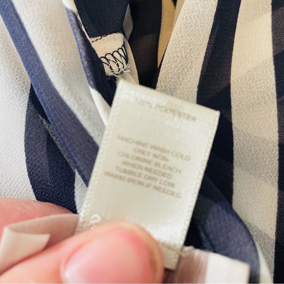 Loft Striped Sheer Blouse - Picture 5 of 5